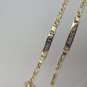Gold-Plated ID  Bracelete Engraving Available Leave a Note
